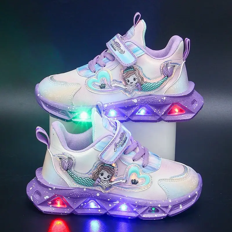 Chaussure led - sneakers sirène lumineux